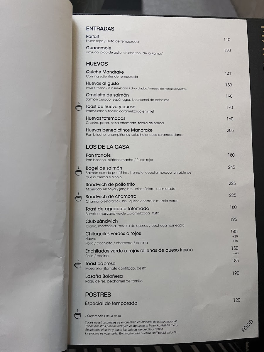 Mandrake Café Tlalpan Menu - Image 2