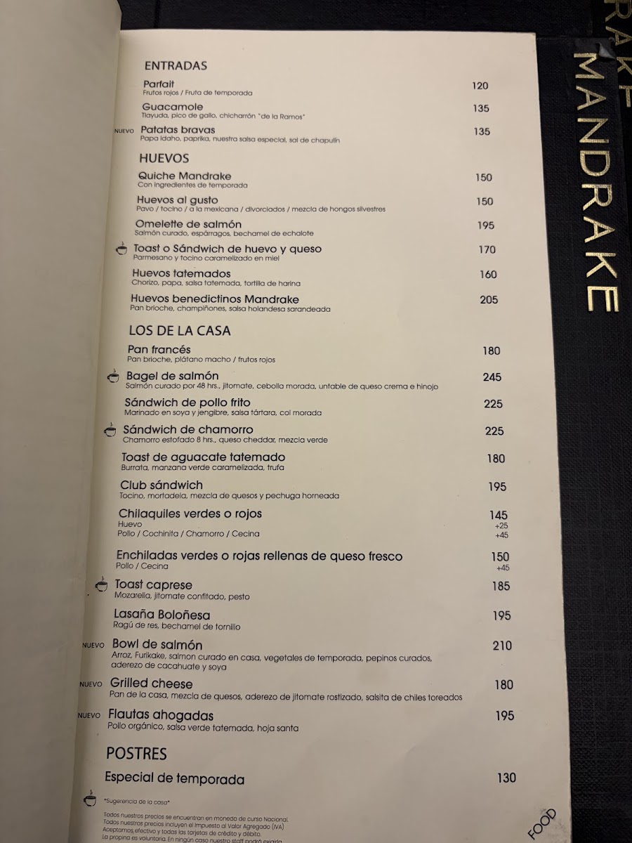 Mandrake Café Tlalpan Menu - Image 3